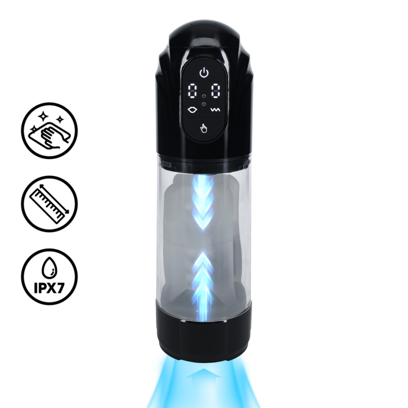 Pumped Masturbateur TechnoThrust Vibration et Succion Noir